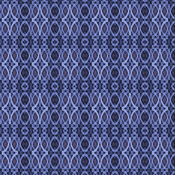 Ahgly Company Indoor Square Patterned Cornflower Blue Area Rugs, 7' Square