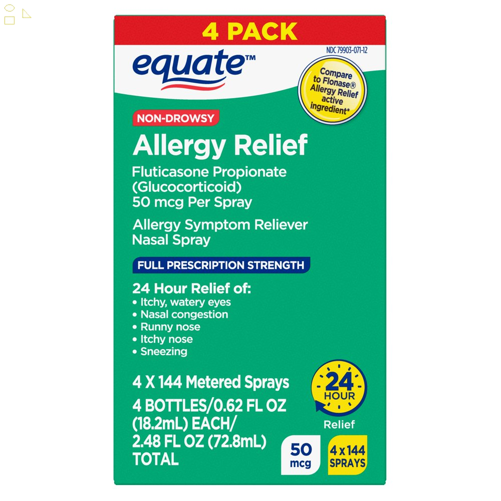 EquateTM NonDrowsy Fluticasone Propionate Allergy Relief Nasal Spray