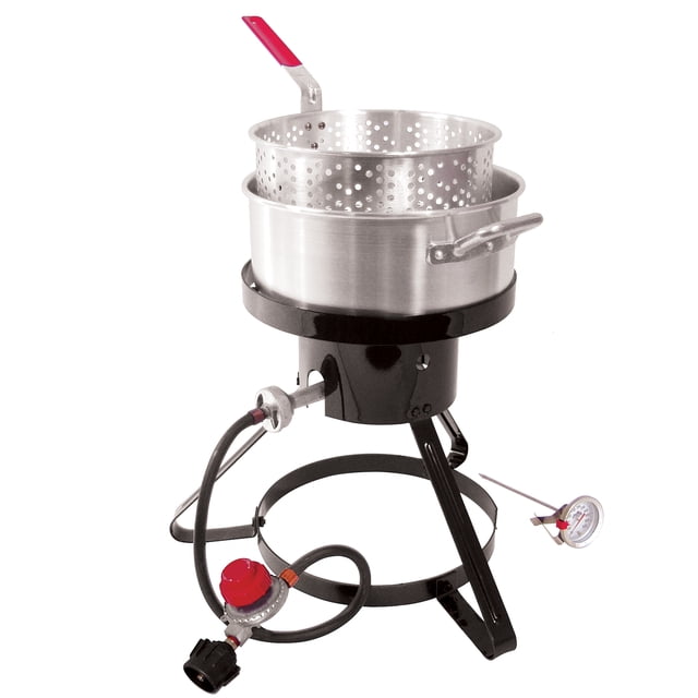 Masterbuilt MB10 Friteuse Extérieure à Gaz LP 10-Quart en Aluminium & Bouilloire à Fruits de Mer