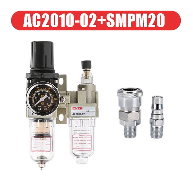 Compressor Air Filter,Pressure Regulator Trap Pneumatic Oil Water Separator Pump Manual Drainage Supply AC2010-02 ,Long Lasting