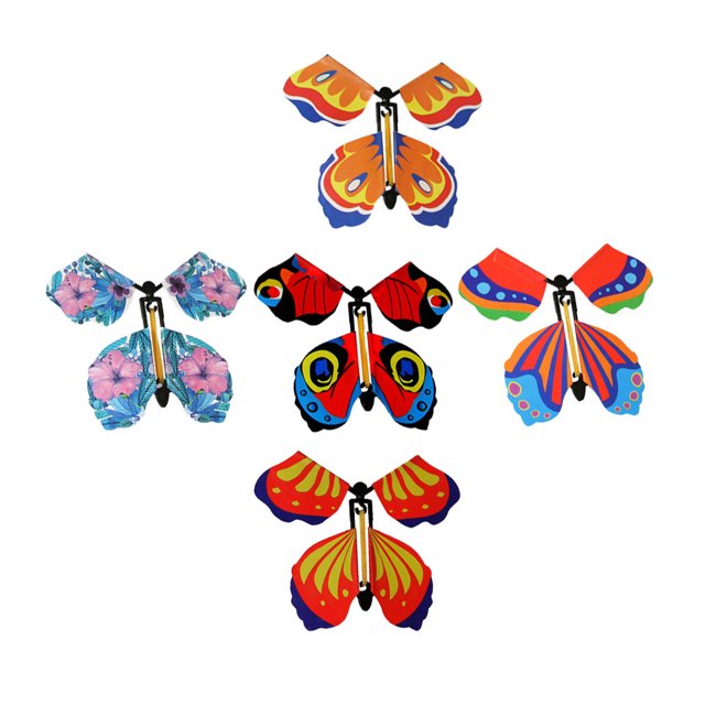 Ounissouiy Flying Trick Soaring Hand Transformation Fantasy Color brillante Mystical Prop Estilo lindo Banda elástica Juguete Niños Regalo Juegos de césped