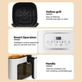 thumbnail image 5 of LAC LAICHY 10 Qt Air Fryer,Elegant Black Design，200°F-400°F Temperature Control，Oil-Less Cooking, 5 of 7