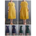 thumbnail image 4 of Vestido suelto de mujer con bolsillos Manga corta Vestido informal de vacaciones Abanopi Vestido, 4 of 7