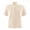 Khaki, variant on Men's Textured Knit Cotton Quarter Zip Polo Shirt, Breathable Lightweight Short Sleeve Casual Tee White