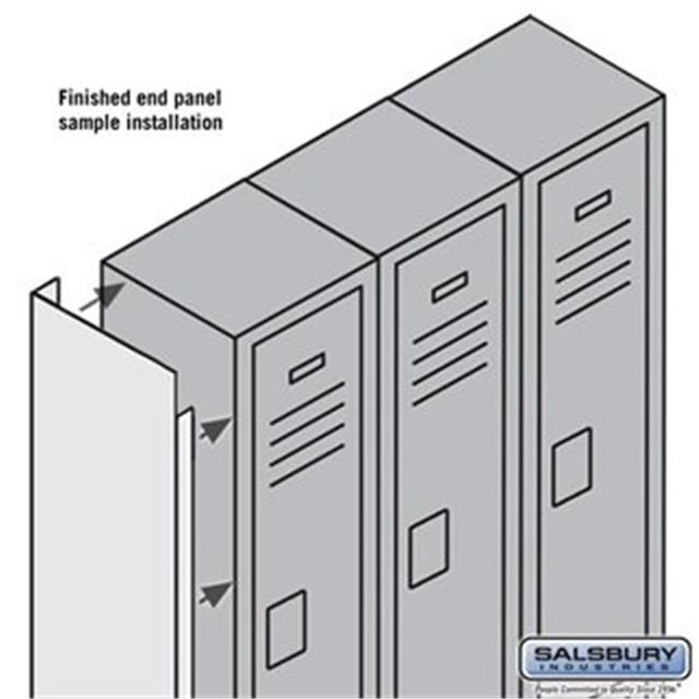 6 ft. x 21 in. Finished End Panel for Metal Locker, Blue