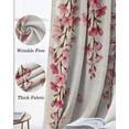 thumbnail image 6 of Butterfly Flower Blackout Curtains for Bedroom 45 Inch Length 2 Panels Set, Farmhouse Vintage Country Pink Floral Thermal Insulated Energy Saving Window Treatment Curtains Blackout Drapes 52"x45", 6 of 8