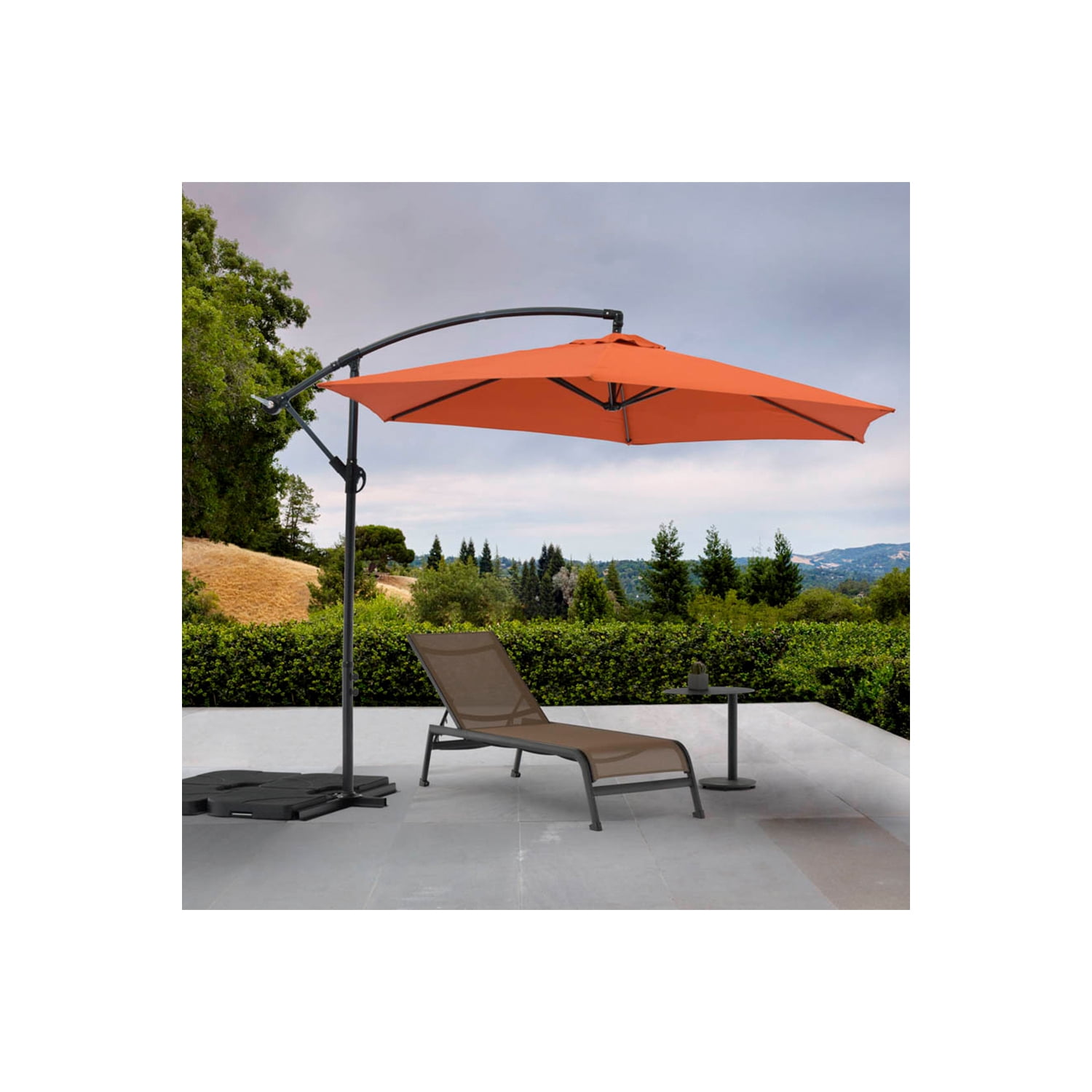Outdoor Patio Umbrella - Standing Umbrella with Steel Base - Large Shade for Garden, Deck, Porch - Durable Design