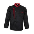 thumbnail image 3 of Chaqueta de manga larga para servicio de comida, uniforme de restaurante, color rojo, talla 3XL, como se describe un negro m, 3 of 9