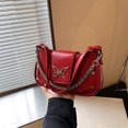 thumbnail image 4 of Bolso Axila Bandolera Mujer Cuero PU Patrón Mariposa Y2k Satchel Monedero, 4 of 9