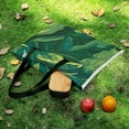 thumbnail image 5 of Tropical Leaves Waterproof Picnic Blanket with Foldable Zipper, Suitable for Outdoor Use, Suitable for Travel, Camping, Beaches, Parks, Grasslands, Picnic Blanket Accessories, 5 of 7