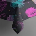 thumbnail image 5 of Neon Halloween Pattern Rectangle Tablecloth 60"x120",Waterproof Polyester Rectangle Table Cloth, Wipeable Spillproof Polyester Tablecloth for Dining, Camping, Indoor and Outdoor, 5 of 6