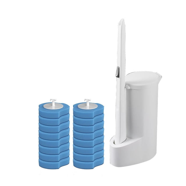 Kits Escobilla Baño Desechables Con Cabezal Repuesto para Limpieza Inodoro El (B)