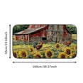 thumbnail image 5 of Pratyus Sunflowers Rooster Indoor/Outdoor Welcome Mat, Anti-Slip Recycled Rubber Back, Burlap Felt Top, All-Season Use, 5 of 6