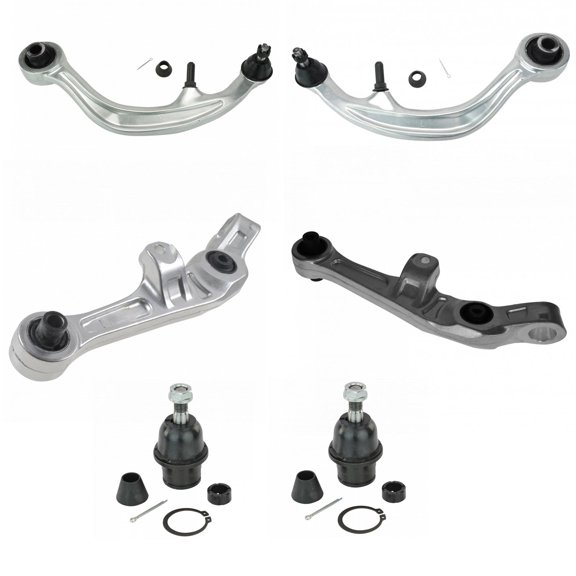 TRQ 6pc Front Lower Control Arm & Ball Joint Set for Nissan 350Z Infiniti G35 PSA66495