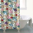 thumbnail image 4 of Pioneer Flower Floral Print Pattern Shower Curtain 84"x72" ,Bathroom Decorative Shower Curtains Set with 12 Hooks,Modern Waterproof Washable Shower Curtain, 4 of 6
