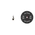thumbnail image 1 of Reloj de pared con escultura abstracta de fuego, estatua de resina, mancuerna de acrílico, adorno silencioso para decoración del hogar, ideal para gim, 1 of 8