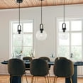 thumbnail image 3 of Better Homes & Gardens 59” Black Pendant Ceiling Light, Metal Base Glass Shade, LED Bulb Included CA, 3 of 11
