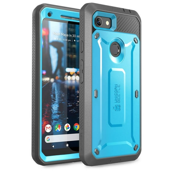 SUPCASE Unicorn Beetle Pro Series Designed for Google Pixel 3a XL Case, Full-Body Rugged Holster Case with Built-in Screen Protector for Google Pixel 3a XL 2019 Release (Blue)