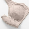 thumbnail image 5 of VISALY Women's Front Closure Wireless Bras Floral Print Bras No Underwire Front Closure Bras Wireless Front Closure Bras for Seniors Full Coverage Wireless Bra Everyday Comfort Bras Grey 46, 5 of 8