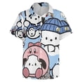thumbnail image 3 of Pochacco Men's Hawaiian Shirts Short Sleeve Button Down Casual Shirts Summer Tropical Aloha Beach Shirts, 3 of 7