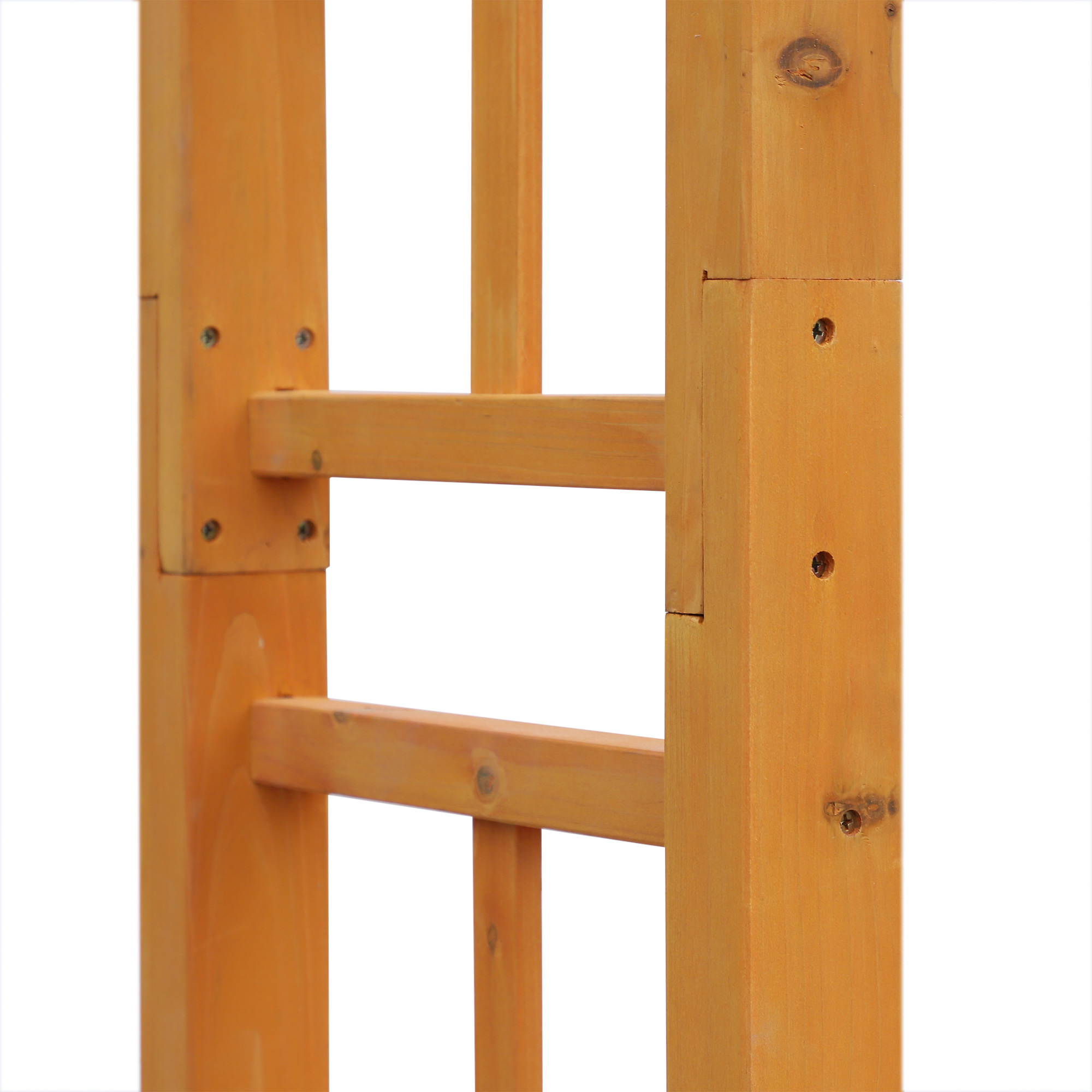 85" Wooden Garden Arbor for Wedding and Ceremony, Outdoor Garden Arch Trellis for Climbing Vines, Orange