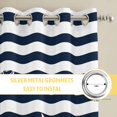 thumbnail image 6 of Navy Blue Anchor Kitchen Curtains Window Panels, Nautical Coastal Abstract Art Insulated Window Treatment Curtain, Grommet Curtains for Bedroom/Living Room/Bathroom, 2 Piece 27.5"Wx39"L, 6 of 8