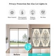 thumbnail image 4 of Window Privacy Film Blue Boho Stained Glass Window Film Decorative Sun Block Window Cover Ethnic Southwestern Geometric Vintage Window Clings Static Adhesive Sticker for Bathroom 23.6"x59", 4 of 7