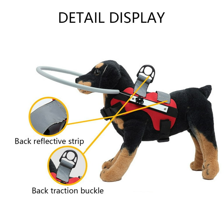 Lightweight Adjustable Blind Halo for Dogs Cats Pet Harness Guide Device with Reflective Strips Red S Walmart