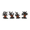 thumbnail image 1 of 4 piezas de decoración de Halloween, colección de de árbol de Halloween, esculturas, adornos de árbol espeluznantes para mesa, patio,, 1 of 9