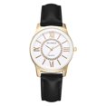 thumbnail image 1 of Reloj de pulsera informal con números romanos y caja de aleación para mujer (oro blanco femenino), 1 of 3
