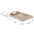 thumbnail image 4 of Kouboo La Jolla Rectangular Rattan Serving Tray with Handles, Decorative Serving Tray for Breakfast, Drinks, Snack, White Wash, 4 of 4