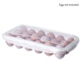 thumbnail image 1 of Inteprter Portahuevos TureClos Caja de bandeja de huevos para refrigerador con tapa Contenedor de almacenamiento de plástico apilable transparente Almacenamiento y organización del hogar 18 celdas Inteprter HA005023-02, 1 of 6