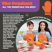 MasterChef Junior Cooking Essentials Set - 9 Pc. Kit Includes Recipes, Apron, Cutting Board, Mixing Bowl, Measure Cups, Spoons, Homemade Gifts