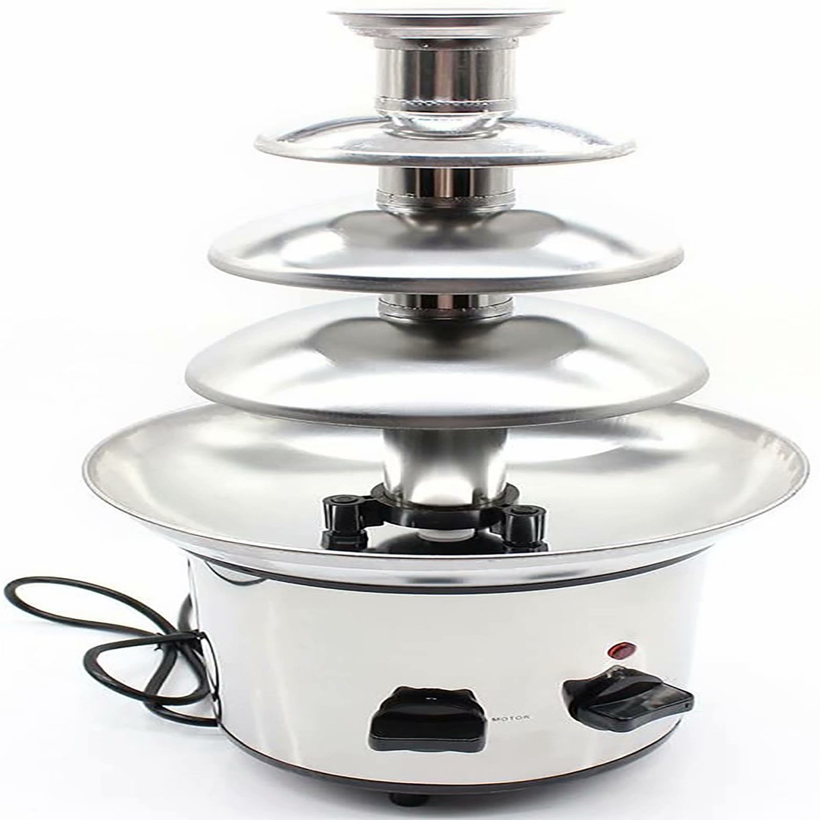 Details about   Luxury Chocolate Fondue Fountain 4 Tiers Commercial Stainless Steel Hot Waterfal 