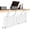 White, variant on Under Desk Cable Management Tray, 30.2" Vertical Metal Pegboard Organizer for Power Strip, Cables, Clamp-On Cord Organizer Rack with Hooks, Trays & Cable Straps for Home Office, White