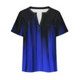 thumbnail image 4 of Jewelreauty Women Plus Size Summer Tops Casual Notch Neck Short Sleeve Print Tunic Blouses Shirts, 4 of 4