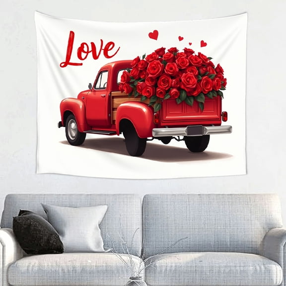 PRATYUS Roses Love Romanticism Wall Tapestry Art 100% Polyester Home Decor 40*30in