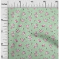 thumbnail image 2 of oneOone Silk Tabby Dusty Teal Green Fabric Floral Quilting Supplies Print Sewing Fabric By The Yard 42 Inch Wide, 2 of 4