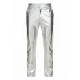 thumbnail image 4 of Mens Work Pants Metic Disco Shiny Straight Leg Party Dance Men Warm Jeans,Silver,3XL, 4 of 4