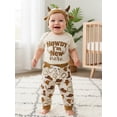thumbnail image 3 of BemeyourBBs I'm New Here Baby Boys Western Cowboy Hat Outfits Coming Home Outfit Boots Cattle Head Print Short Sleeve Romper Pants Set Hat Spring Summer Clothes, 3 of 9