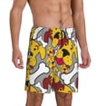 thumbnail image 2 of Wukai Cute Dog Men’s Short Pajama Pants With Pockets Soft Sleep Pj Shorts for Men-Medium, 2 of 6