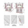 thumbnail image 5 of Pink Roses Swag Curtains for Living Room/Bedroom Windows, Spring Horseshoes Floral Leaves Gray Wood Kitchen Curtains and Valances Set 36 Inch Length, Light Filtering Swags Valance Curtain Panels, 5 of 5