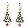 thumbnail image 4 of Árbol de Navidad Copo de nieve Lazo Jingle Bell Santa Clau Halloween Pesadilla antes de Navidad Pendientes para mujeres niñas CZ Hipoalergénico Piercing Joyería Regalo de vacaciones, 4 of 5