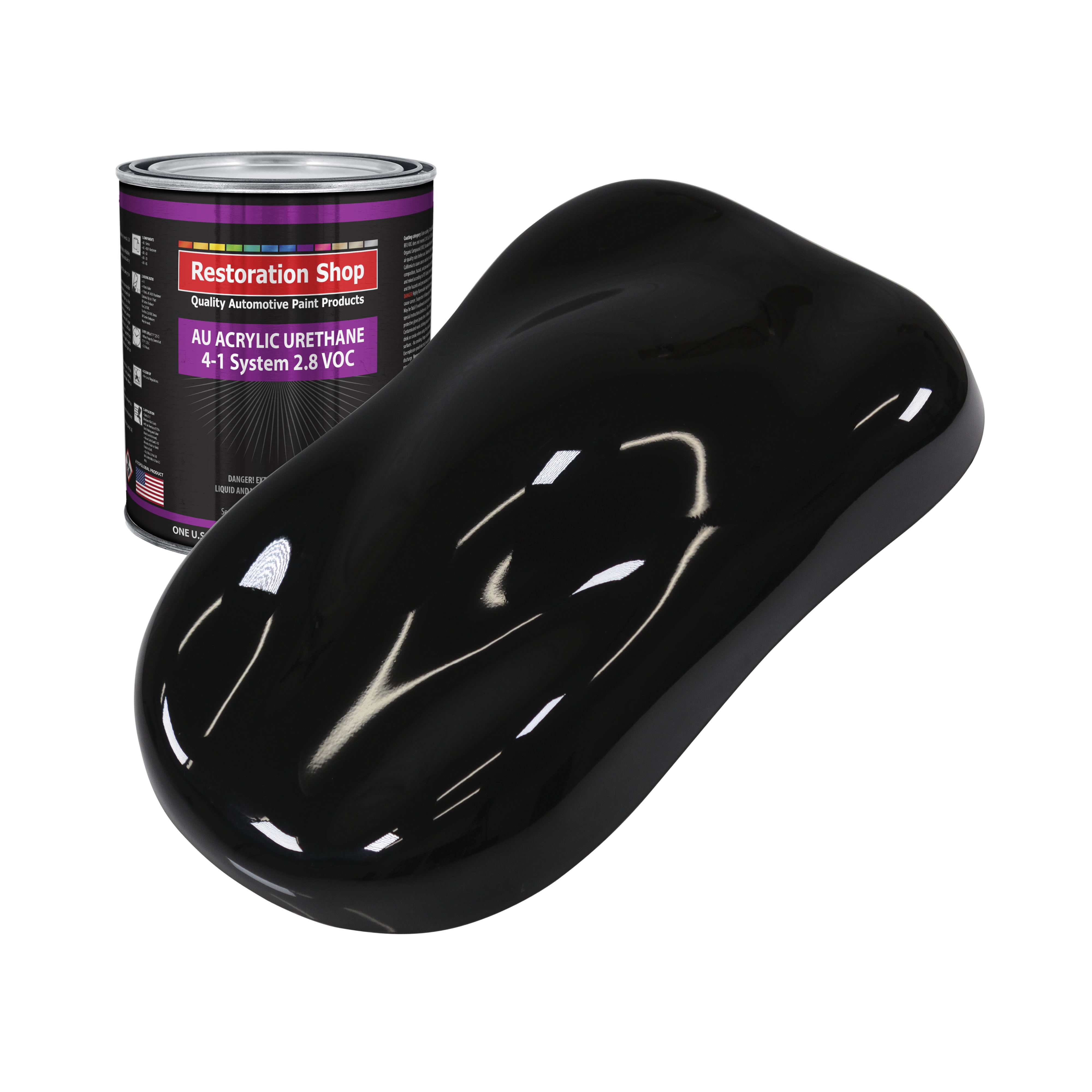 Restoration Shop Boulevard Black Acrylic Urethane Auto Paint Quart