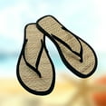 thumbnail image 2 of Women's Lightweight Flip Flops Bamboo Woven Non-Slip Beach Sandals Summer Indoor Outdoor, 2 of 5