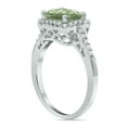 thumbnail image 3 of SZUL Women's 2 1/2 Carat TW Emerald Cut Green Amethyst Diamond Ring in 10K White Gold, 3 of 6