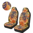 thumbnail image 3 of Uorisanigo Car Seat Covers, 2pcs Ethnic Boho Flower Bee High Back Front Seats Cover for Most Cars, SUVs, Sedan, Trucks, Vans Universal Fit Automotive Interior Covers, Easy to Install, 3 of 7