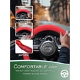 thumbnail image 2 of 2 Pack Stretchy Silicone Steering Wheel Cover Universal Fit 14''/15''/16'' Wheels Anti-Slip Grip Enhanced Control All Weather Protection, 2 of 6