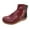Wine, variant on Womens Shoes Vintage Shoes Toe Velvet Boots Women's Plus Zip Up Round Short Splicing Extra Wide Calf Snow Boots for Women plus Size (, 8)