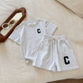 thumbnail image 2 of Shachafan Girls Summer Outfit Short Sleeve Tee And Shorts Two Piece Casual Playwear Comfortable Breathable Kids Female Baby Clothes, 2 of 4